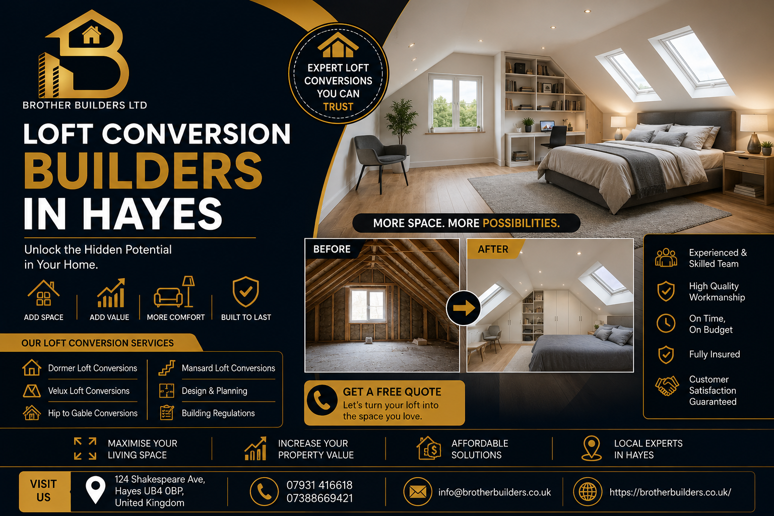 Loft Conversion Builders in Hayes